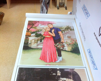 Фотокартина в стиле дрим-арт на холсте 50х70см «Двое в парке» — фото