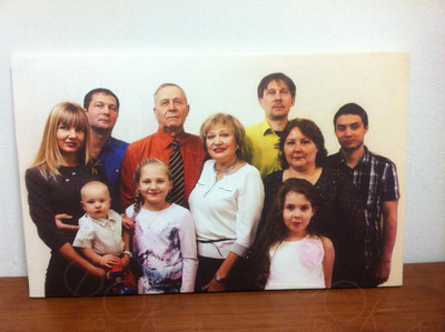 Фотокартина на холсте 80х50см «Наша семья» — фото