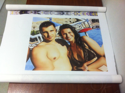 Фотокартина в стиле дрим-арт на холсте 70х50см «Влюбленные на отдыхе» — фото