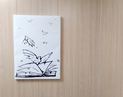 Картина 50х70 см «Птицы из книги Только совесть» — фото