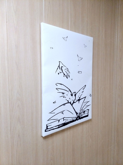 Картина 50х70 см «Птицы из книги Только совесть» — фото