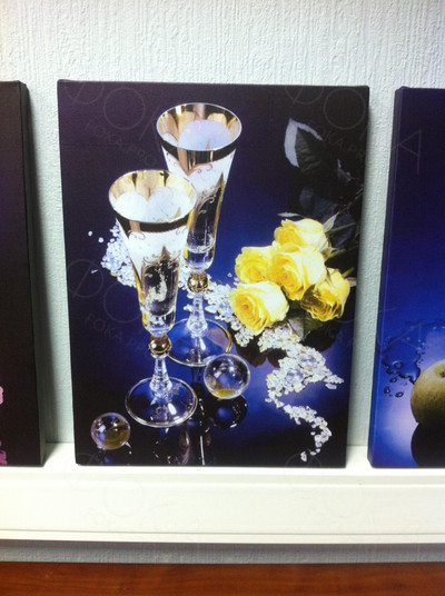 Модульные картины на холстах 3шт 30х40см «Бокалы» — фото