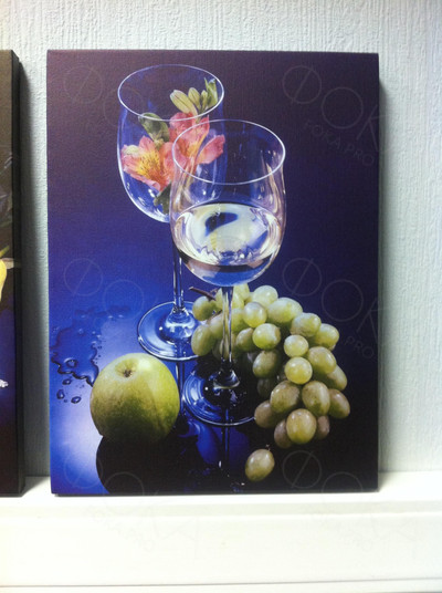 Модульные картины на холстах 3шт 30х40см «Бокалы» — фото