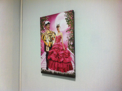 Фотокартина-монтаж на холсте 40х60см «Подарок родителям» — фото