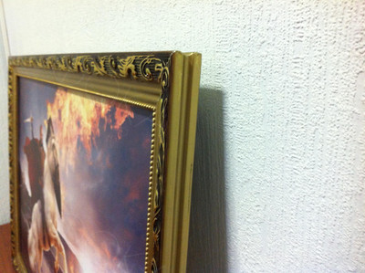 Картина-фотомонтаж на холсте 60х40см «Всадник на белом коне» — фото