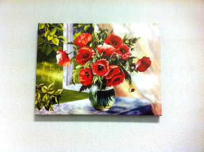 Фотокартины на холстах 40х30см «Цветы мак» — фото