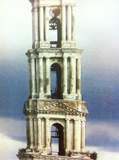 Фотокартина на холсте 50х77см «Колокольня г. Калязин» — фото