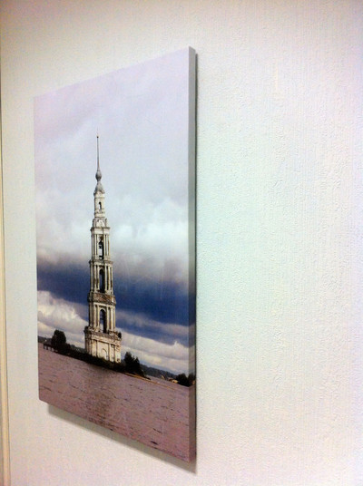 Фотокартина на холсте 50х77см «Колокольня г. Калязин» — фото